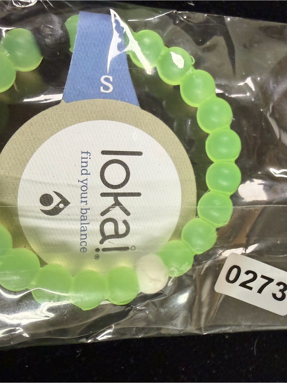 Lokai Kids Bracelet - Neon Green with Signature White Bead